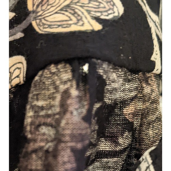 Lucky Brand Womens Floral Peasant Top Size 2X Multicolor 3/4 Sleeve Button Up - Picture 5 of 5